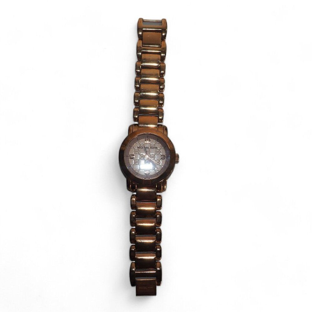 Michael Kors Women's MK3159 Signature Logo Face Rose Gold Watch - Picture 6 of 11